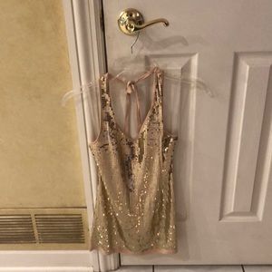 Gold Sequin Halter